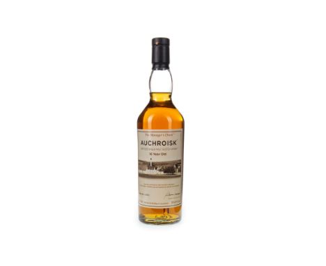 AUCHROISK MANAGERS DRAM AGED 16 YEARS Single Malt Scotch Whisky Bottled December 2015, bottle no. 460. 70cl, 55.6% volume.