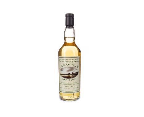 LAGAVULIN THE MANAGERS DRAM AGED 11 YEARS Single Malt Scotch Whisky Bottled December 2013. Bottle no. 1142. 70cl, 57.1% volum