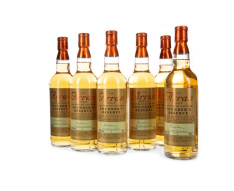 ARRAN FOUNDER'S RESERVE (6) Single Malt Scotch Whisky 70cl, 43% volume, in carton. Six bottles.