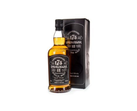 SPRINGBANK 175TH ANNIVERSARY AGED 12 YEARS Single Malt Scotch Whisky One of 12,000 bottles. 70cl, 46% volume, in carton.