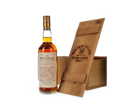 MACALLAN 1963 ANNIVERSARY MALT 25 YEARS OLD Single Malt Scotch Whisky Bottled 1988. 75cl, 43% volume, in wooden box.