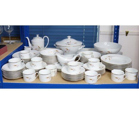 A Limoges porcelain "Harvest K R" seventy piece extensive part dinner &amp; coffee service.
