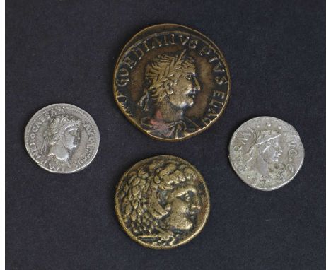 Ancient coins, Rome, a small collection of ancient coins to include a Nero Denarius, a Gordian III Sestertius etc.