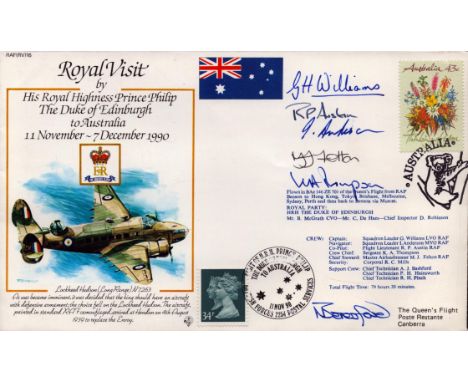 Sqdn Ldr G Williams, Sqdn Ldr I Anderson, Flt Lt R P Austin, Sgt K A Thompson and M J Felton signed 11th November- 7th Decemb