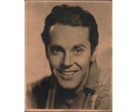 Henry Fonda signed vintage black and white 10x8 inch photo. Dedicated. Good condition. All autographs come with a Certificate