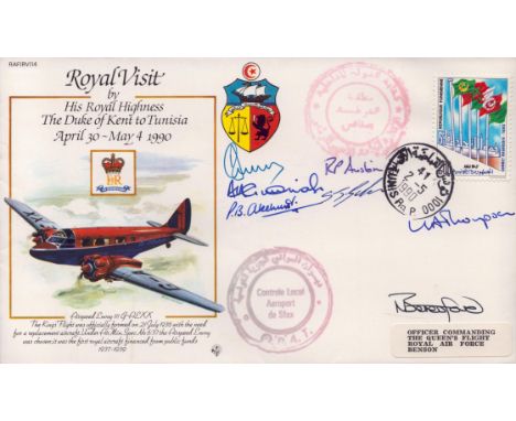 Wing Commander N E L Beresford, flying Officer P Austion, Flt Lnt A Guttridge, Wing Commander P Akehurst, Sgt K Thompson and 