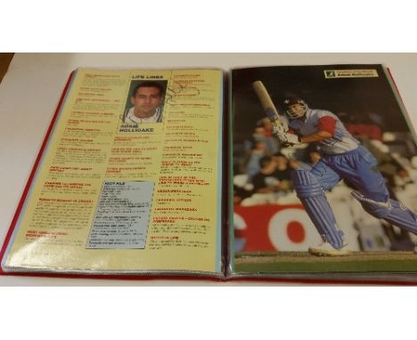 CRICKET, signed newspaper & magazine cuttings etc., inc. Ian Healy, Alan Donald, Dermot Reeve, Norman Gifford, Robin Smith, G
