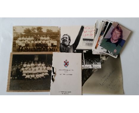 FOOTBALL, Fulham selection, inc. early team photos (3), one reprinted, one with cricketer A. Ducat inset; signed 8 x 10 and s