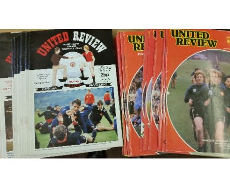 FOOTBALL, Manchester United home programmes, 1980/1 (25), England B v USA B (voted programme of the year), UEFA Cup & LC; 198