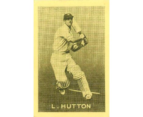 GRIFFITHS, English Cricketers (1937), Hutton, brown back, corner knocks, G