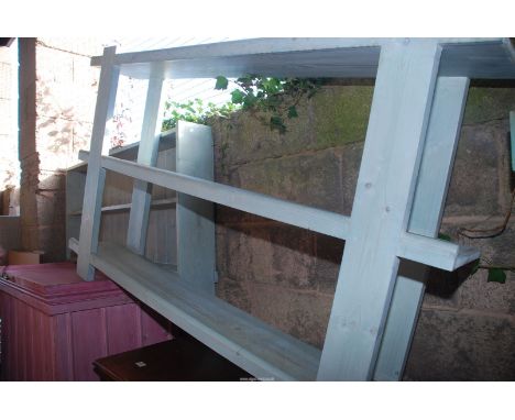 Two display shelf units.