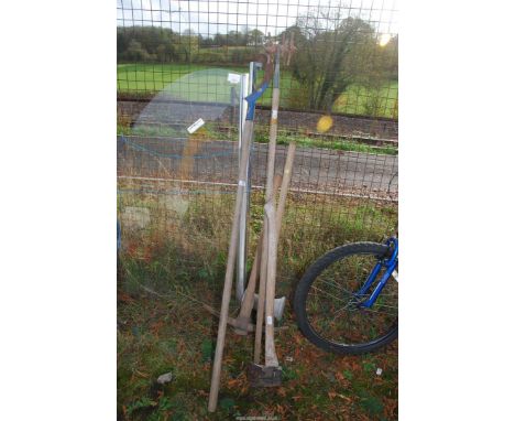 Quantity of tools:  Revex bill hook, nylon sledge mallet, pick axe, ground cultivator and Chopper1 USA wedge axe.