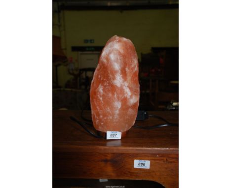 A salt glaze lamp.