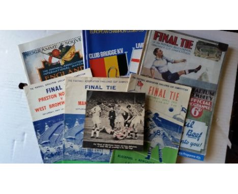 FOOTBALL, programmes for Big Matches, inc. FA Cup Finals (6), inc. 1932 (original pages with reproduction covers attached, or