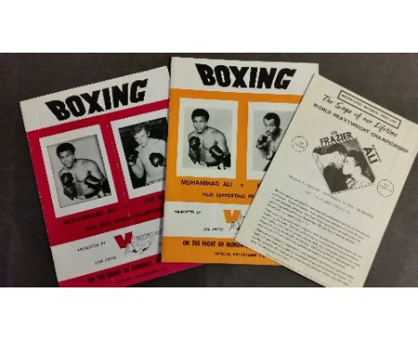 BOXING, Muhammad Ali selection, inc. promotional leaflet for Frazier fight - Thriller in Manilla  (30th Sept 1975), with pric