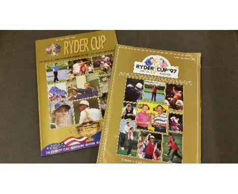 GOLF, programmes Ryder Cups, 1997 (Valderrama), 1999 European issue (Brookline), 2002 (The Belfry) & 2006 (The K Club), VG to