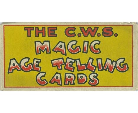 C.W.S., Magic Age Telling Cards, complete, op, VG to EX, 7+ (Illustration page 9)