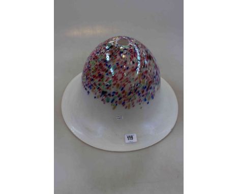 Large glass lamp shade.