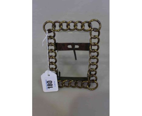 Small late Victorian brass easel photograph frame.