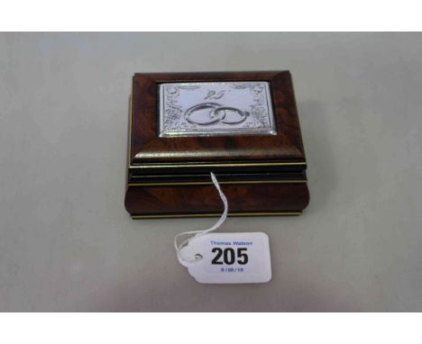 Trinket box with silver '25th' inset.