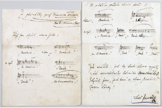 Leos Janacek Eigenhandiger Brief Mit Unterschrift Und 15