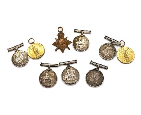 A WWI medal pair, named to GS-10617 PTE. F Tomlinson, 17-LRS, comprising the 1914-15 Star and British War Medal 1914-18, toge