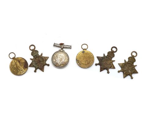 A WWI medal trio, all named to 17483 PTE. J Chappell, Bedf. R, comprising the 1914-15 Star, British War Medal 1914-18, and Vi