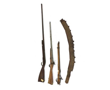 A 'Monkey tail' percussion carbine by Westley Richards, lacking stock, percussion nipple and ram-rod, 60cm barrel, a William 