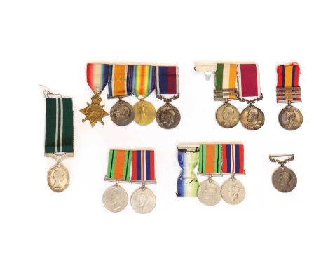 A Boer War medal trio,named to 3447 Serjt: J.A. Sallows, 3rd DGN: GDS'comprising a Victoria South Africa Medal, bearing three