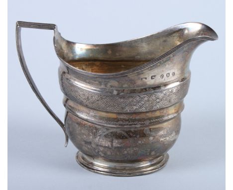 A Georgian silver helmet form cream jug, Newcastle, 3.6oz troy approx 