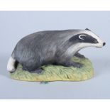 An Aynsley porcelain "Badger" with matt finish, 7" long