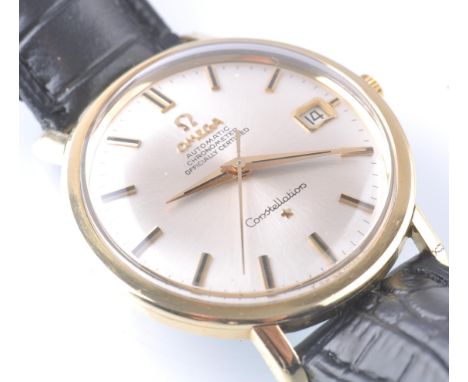 A good Omega Vintage Constellation Automatic Chronometer wristwatch model No 168 0004 / Serial 24437951. Complete in its leat