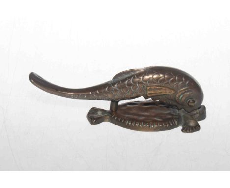 Cast dolphin door knocker