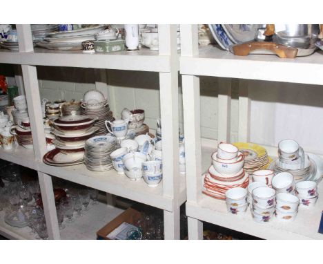 Assorted teaware including Coalport, Royal Albert, Meakin, Aynsley etc and Worcester Evesham tableware