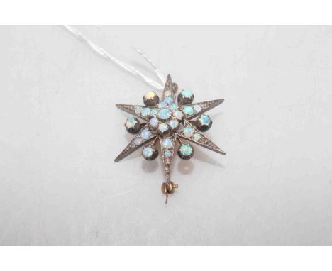 Opal star design pendant