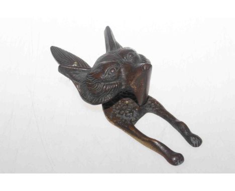 Cast fox mask door knocker