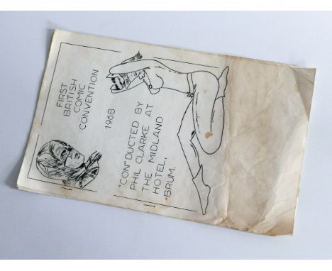 This is a FIRST BRITISH COMIC CONVENTION programme published in the UK in 1968. Outlines events and itinerary for the first B