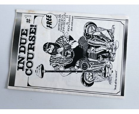 This is IN DUE COURSE first edition. A fanzine published in the UK in th 1980s. It features articles on Daredevil and Iron Ma