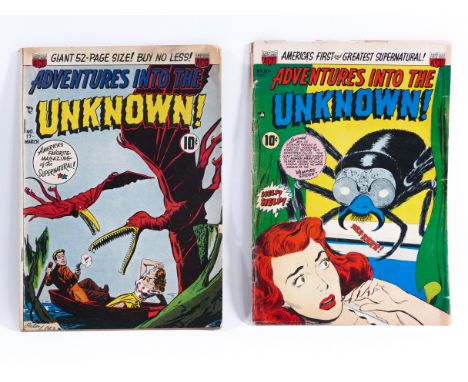 This is Adventures into the Unknown issues 17 and 50. Comic books published in the US in 1951 and 1953. The first ongoing hor