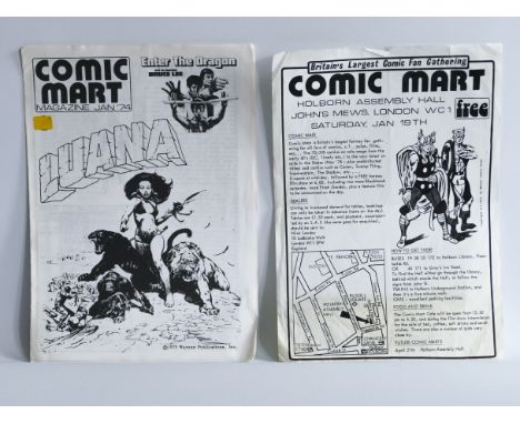 This is COMIC MART MAGAZINE first edition. A fanzine published in the UK in 1974. It features review of 'Enter the Dragon' wi