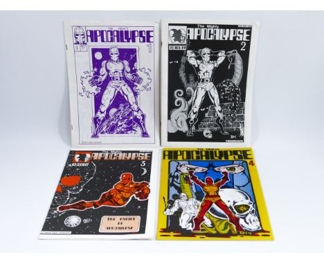 This is a complete set of&nbsp;THE MIGHTY APOCALYPSE issues 1-4. A set of vintage fanzines in good condition, graphic covers.