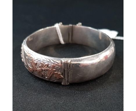 SILVER AND GOLD BANGLE 