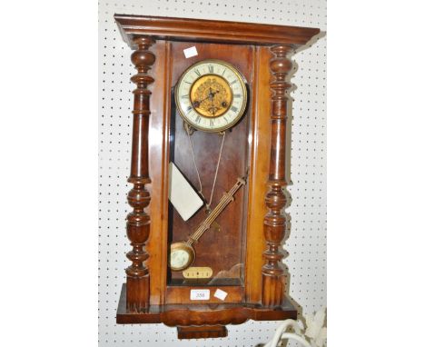 A walnut Vienna clock c1930