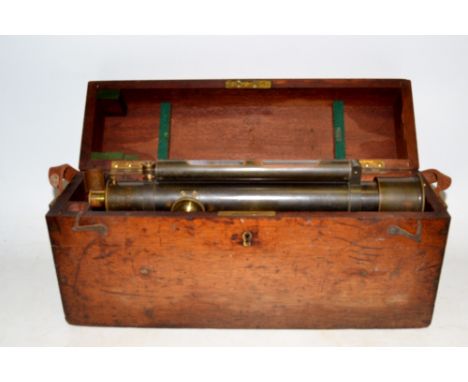 Scientific Instruments - a brass cased Theodolite 