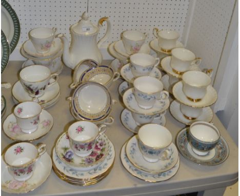 Tea and Coffee Services- a Royal Albert Val d'Or pattern coffee service for six; a Royal Stuart part tea service;  etc 