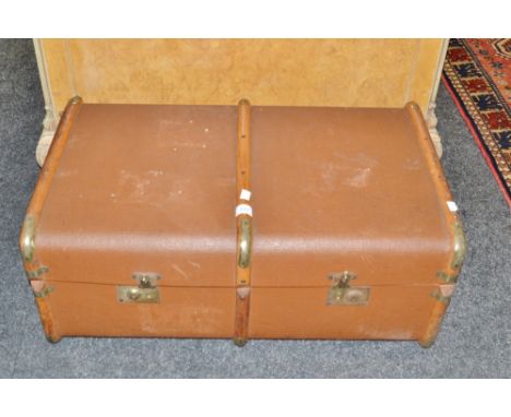 A mid 20th Century banded trunk