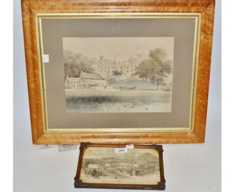 English School (19th century) 
Carriage Ride On The Estate 
ink and graphite, maple frame
55cm x 45cm; 
After B. Foster 19th 