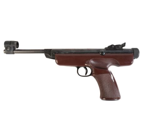 AN ORIGINAL .177 AIR PISTOL no. 78062 with plastic grip, steel trigger guard and iron sight, 38cm longNote: You must be over 