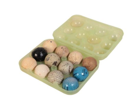 A COLLECTION OF VINTAGE GOLF BALLS including Penfold, Dunlop no. 1, in the original packaging; two Prices Everlasting no. 4, 