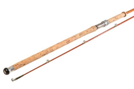 HARDY: L.R.H NO. 3 PALAKONA SPLIT CANE SPINNING ROD 9' long, in the original Hardy canvas rod bagProvenance: A private Hampsh
